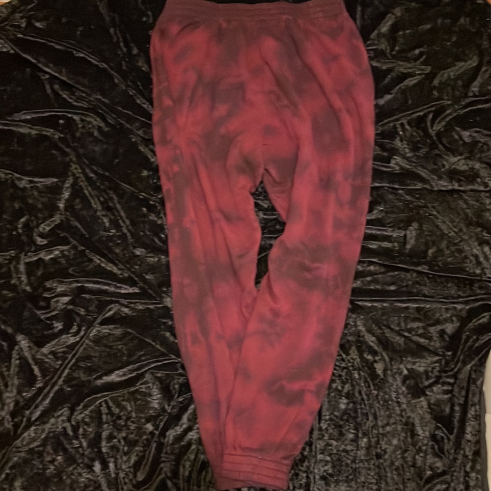 PINK Tie Dye Red & Black Pants